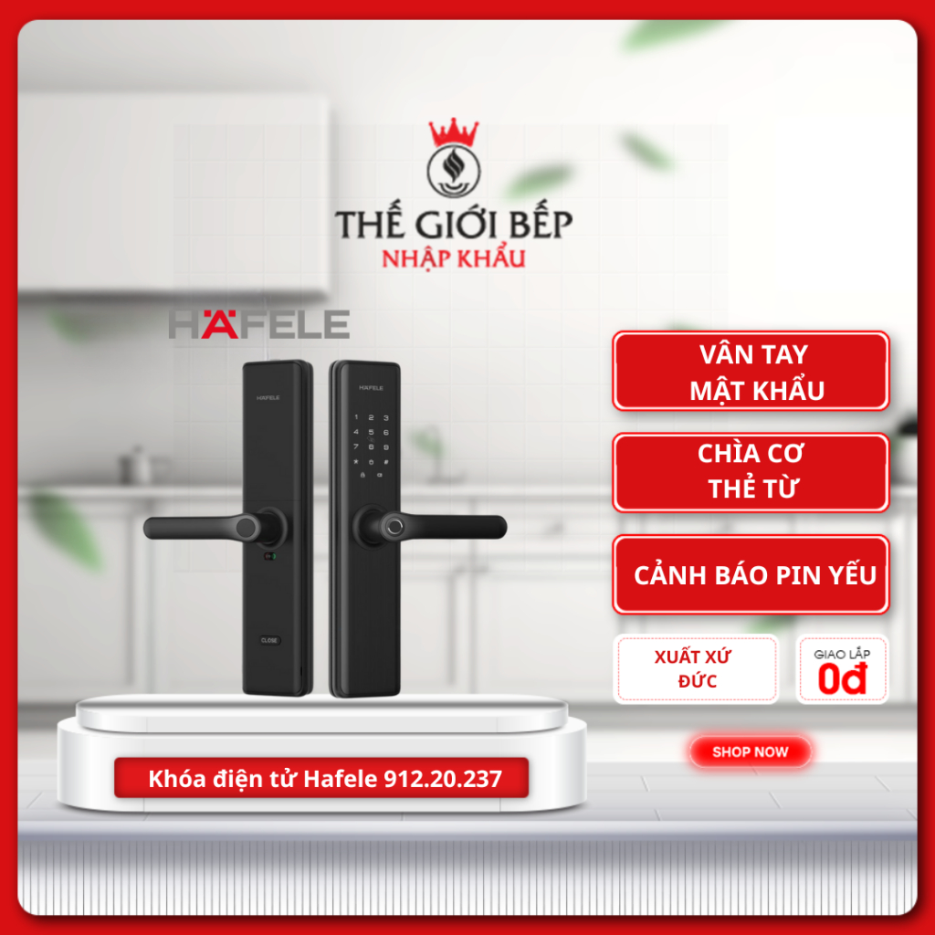 Khóa điện tử Hafele DL7600 Đen Không Pin 912.20.237 - Mở Khóa Thẻ Từ & Mã Số, Thiết Kế Sang Trọng