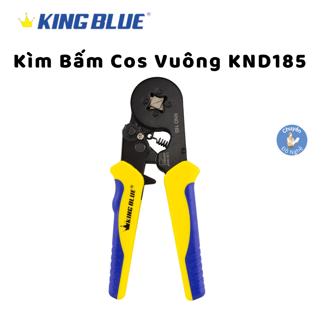 Kìm Bấm Cos Vuông Thép C45 chịu lực tốt KingBlue KND185 - Hàng chính hãng