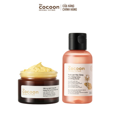 [SVIP] Combo mặt nạ nghệ Hưng Yên 30ml + Nước sen Hậu Giang Cocoon 140ml