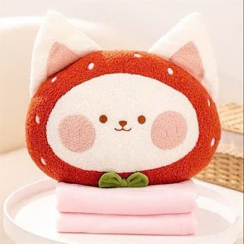 Bộ chăn gối văn phòng đa năng hình thú dễ thương, chăn kèm gối cho bé đi học,du lịch_Nice House.