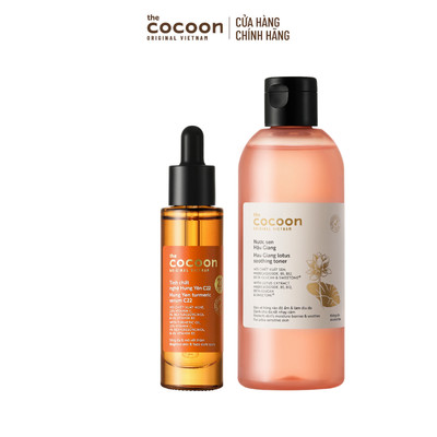 [SVIP] Combo Tinh chất nghệ Hưng Yên C22 30ml + Nước sen Hậu Giang (toner) Cocoon 310ml
