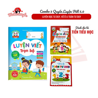 Sách - Combo 3 Quyển Luyện Viết 5.0, Luyện Đọc Tư Duy, Vở Ô Li Toán Tư Duy