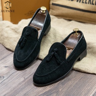 Giày lười nam da lộn  kiểu dáng Tasseled Loafer da bò thật bh 12 tháng - Mã T161