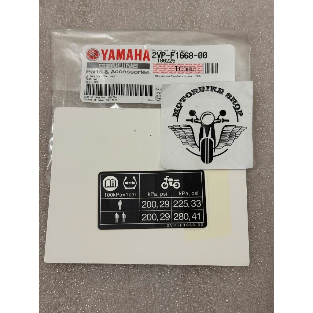 tem gấp, tem thông số gấp Sirius Fi chính hãng 2VPF16680000