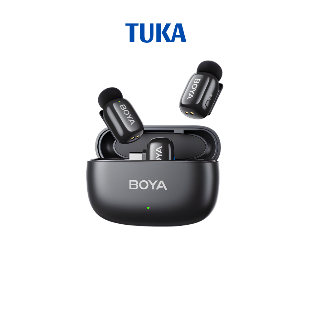 TUKA- Mic thu âm BOYA mini gắn điện thoại tiện lợi lọc tiếng ồn mic