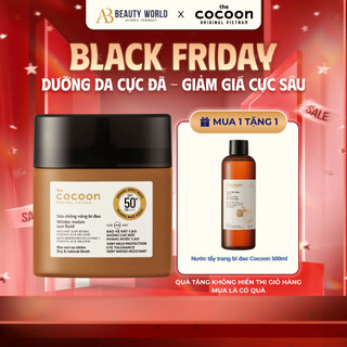   Mua 1 TẶNG 1  Sữa chống nắng bí đao Cocoon ráo mịn tự nhiên SPF 50+ 50ml tặng nước tẩy trang bí đao 500ml ABBW 