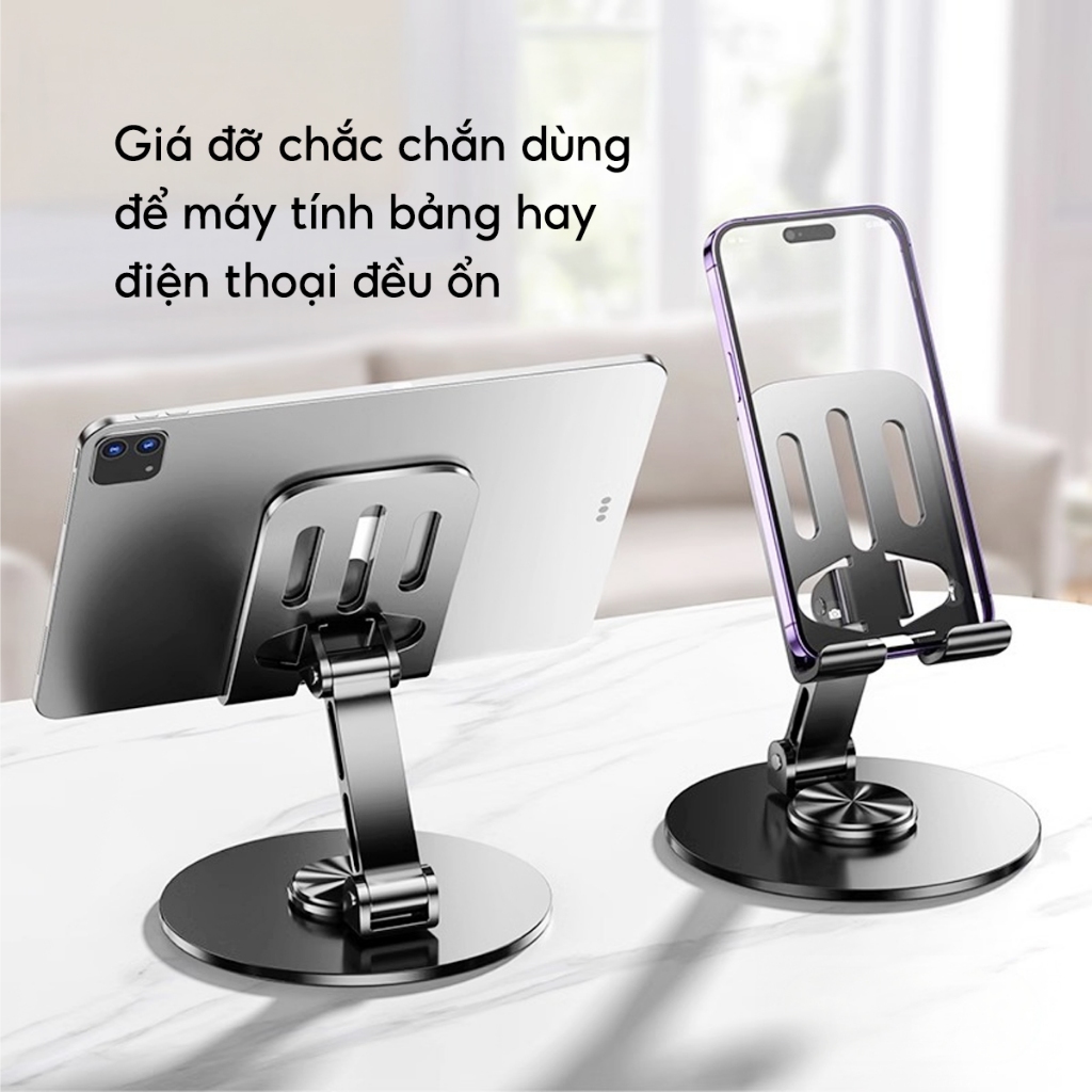 Giá Đỡ Điện Thoại Máy Tính Bảng JYoohome Kệ Đỡ Điện Thoại Hợp Kim Nhôm Xoay 720 Độ Gấp Gọn Tiện Lợi | BigBuy360 - bigbuy360.vn