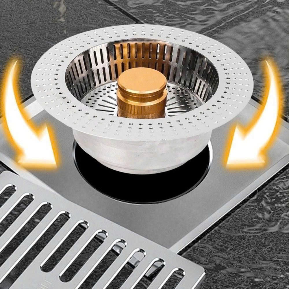Lọc Rác Bồn Rửa Bát Cao Cấp, Thoát Nước Nhanh, Chống Tắc, Ngăn Mùi Hôi, Côn Trùng, Thép Không Gỉ 304