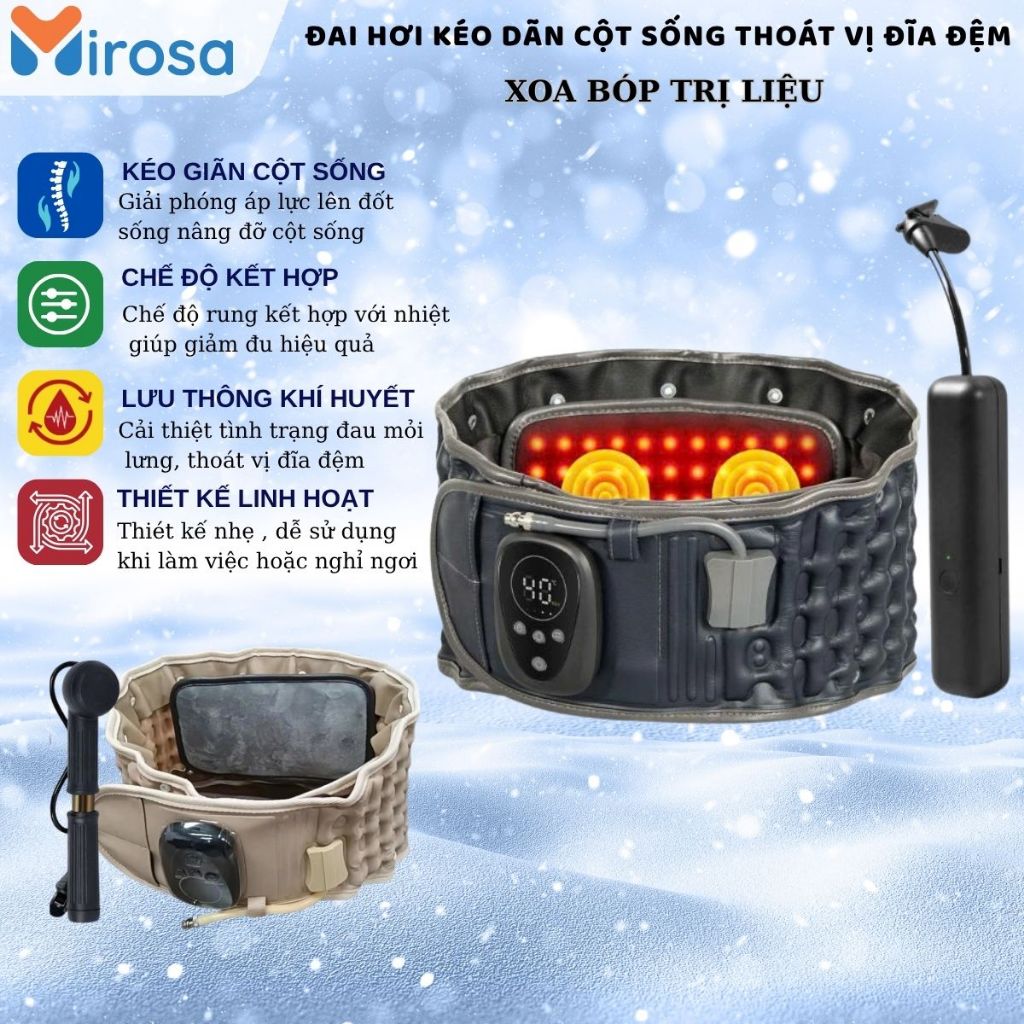 Đai Lưng Thoát Vị Đĩa Đệm Mirosa Z8, Ngăn Ngừa Thoái Hóa Đốt Sống Lưng, Giảm Chèn Ép Cột Sống Lưng