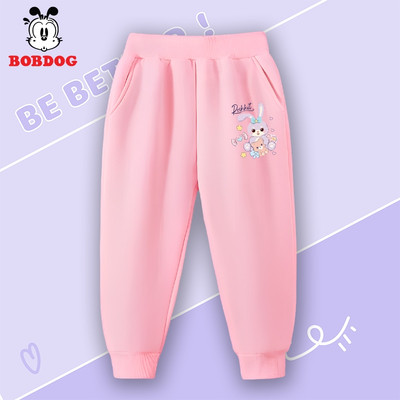 Quần nỉ cho bé gái BOBDOG, quần dài bé gái chất liệu cotton da cá in hình cute nghộ nghĩnh cho bé