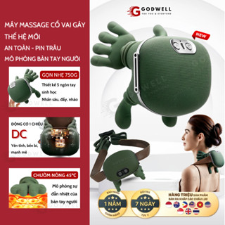  Máy Massage Cổ Vai Gáy Máy Mát Xa Nhiệt Hồng Ngoại 45oC Trị Liệu Đau Mỏi Vai Gáy Pin Sạc Tiện Lợi 
