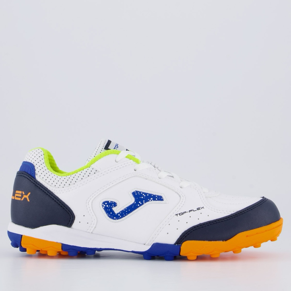 Giày Đá Bóng Joma Top Flex Trắng Navy – Đế Đa Hướng Bám Sân Cho Thanh Thiếu Niên – Size 37