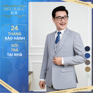  áo vest nam trung niên - áo vest nam trung niên vải tuýt si nhập khẩu 