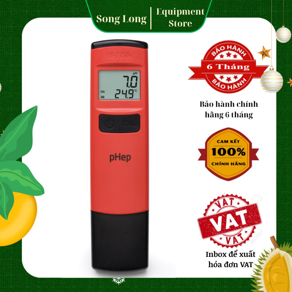 BÚT ĐO PH/NHIỆT ĐỘ VỚI ĐỘ PHÂN GIẢI 0.1pH HI98107