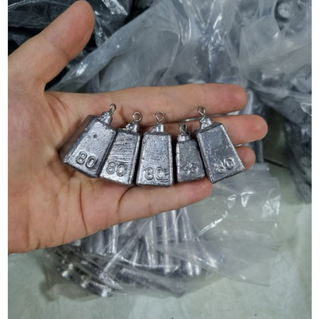 [1kg] Chì xuyên tâm, chì hoả tiễn, chì vuông câu cá