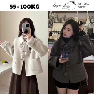  ÁO DẠ DÂY HOA áo dạ ép bigsize nữ hàng 2 lớp cao cấp đi học đi chơi chụp ảnh Noel có size tới 100kg Huyền Lucy Bigsize 