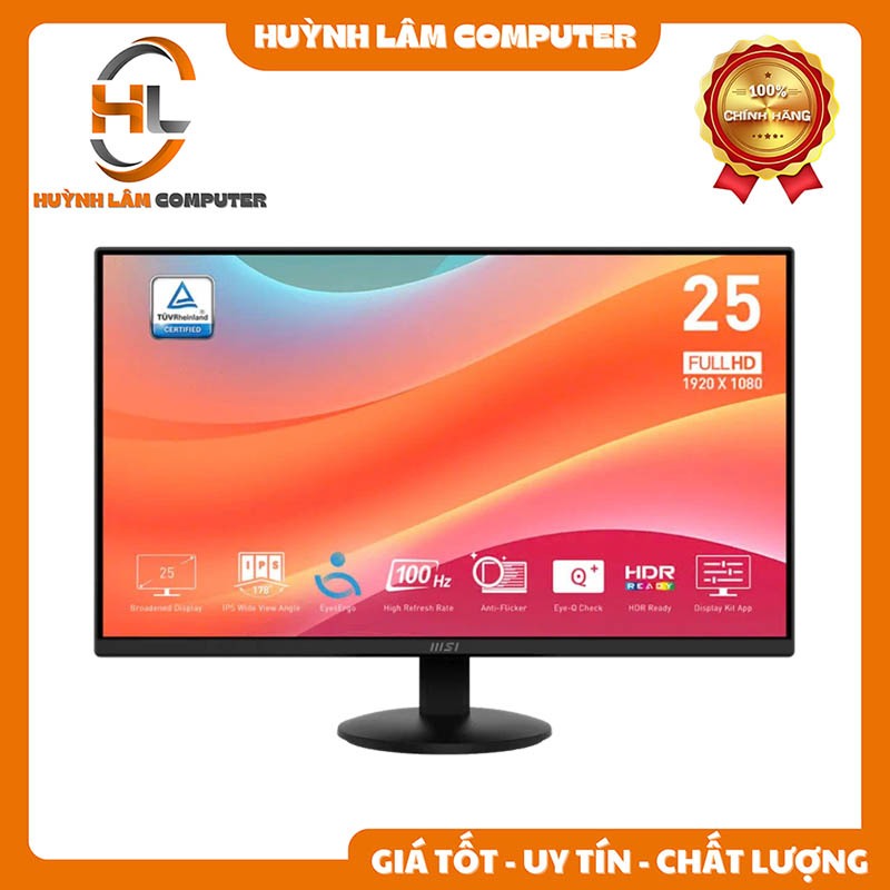 Màn hình MSI PRO MP252L - 24.5 inch, Full HD, IPS, 100Hz, 1ms Chính Hãng