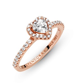   YEAR END - 40% Nhẫn Mạ Vàng Hồng 14k Pandora Timeless Hứa Hẹn Tình Đầu  Trái Tim  
