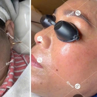Kính cao su che mắt cho khách làm spa, kính vòm ánh sáng nhiều màu sắc