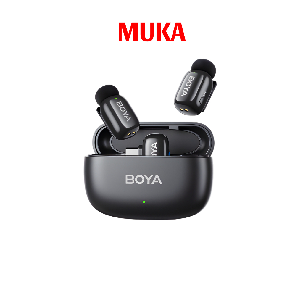 MUKA- Mic thu âm BOYA mini gắn điện thoại tiện lợi lọc tiếng ồn mic