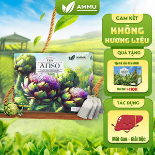  Trà Atiso Túi Lọc AMMU Loại Cao Cấp Hỗ Trợ Thanh Nhiệt Mát Gan Lợi Tiểu Đẹp Da Hộp 100 túi lọc 