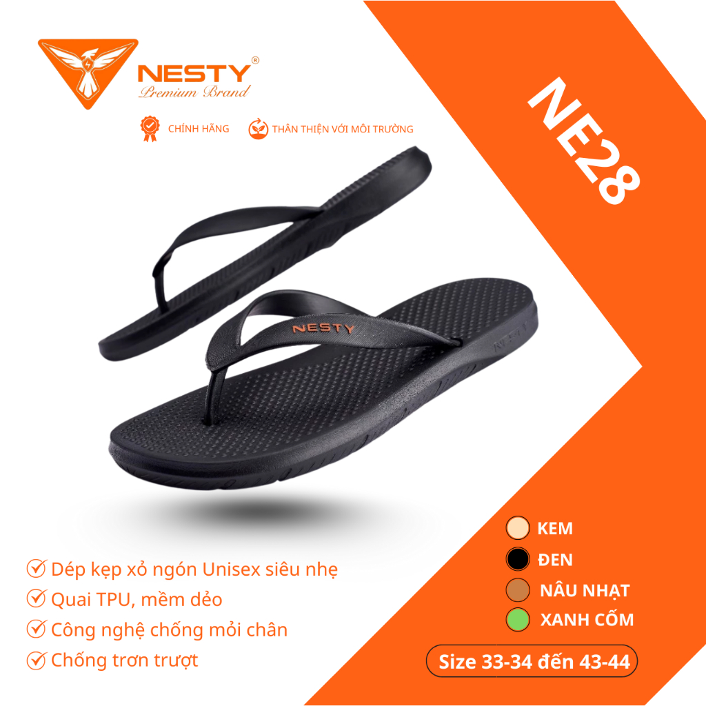 {NE28] DÉP KẸP UNIXES THƯƠNG HIỆU NESTY, CHẤT LIỆU EVA KHÔNG MÙI, CHỐNG TRƠN TRƯỢT