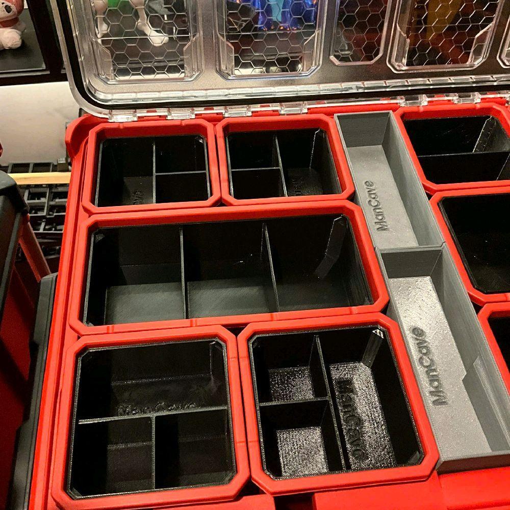 Khay chia cho Packout 8435 Milwaukee đựng ốc vít, mũi khoan Tools Design