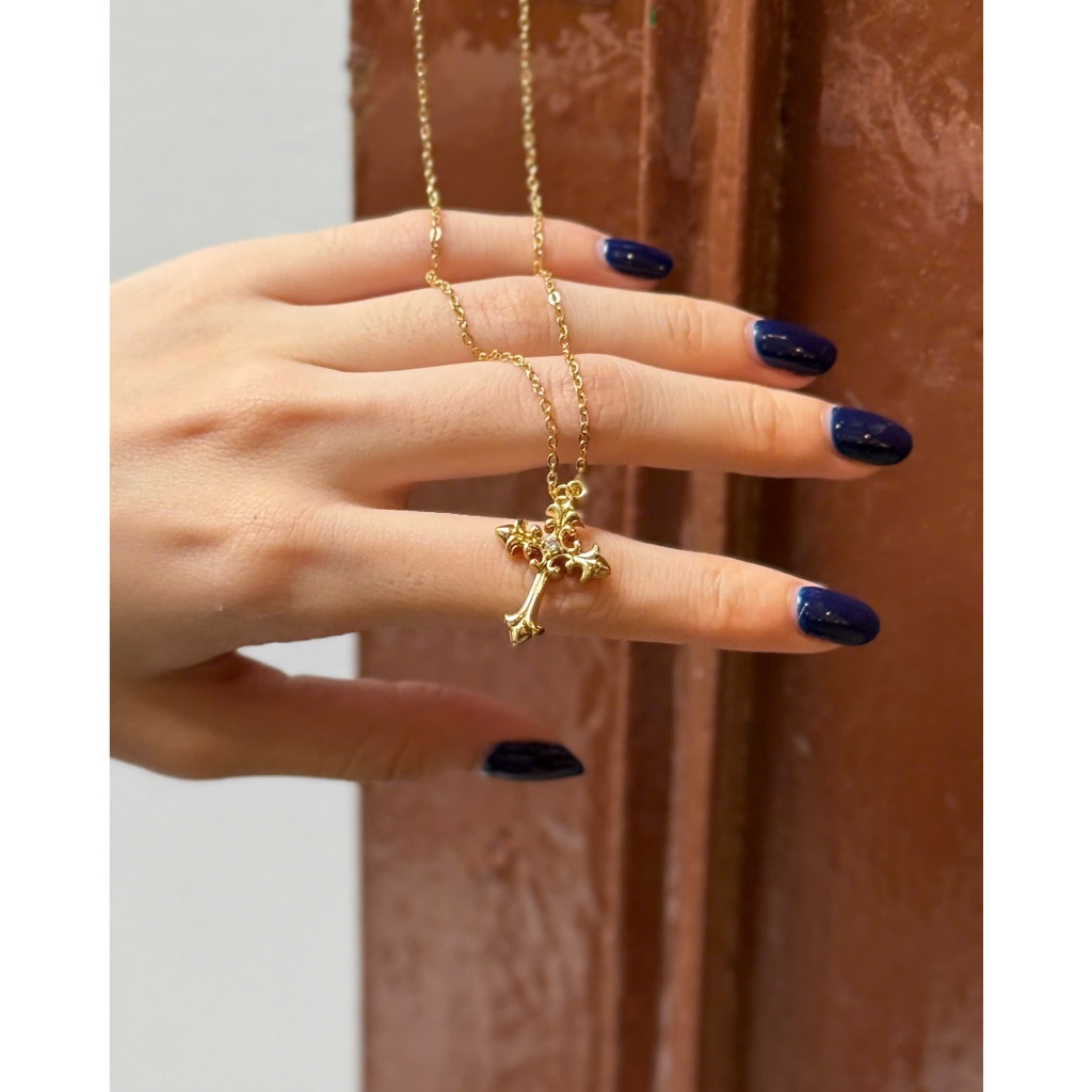 Dây Chuyền Mặt Thánh Giá Chất Liệu Thép 2ABNORMAL