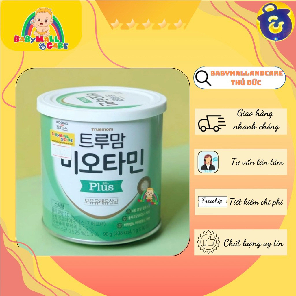 Men vi sinh ILDONG Truemom Biotamin Plus – Dạng bột lon 90g ( 1 gói x1g)