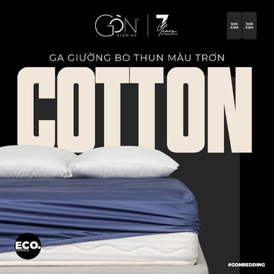 [Nhiều màu] Ga Giường Bo Thun Gòn Bedding Cotton 100% Hàn Quốc 1m6x2m - 1m8x2m (Dành cho nệm 10-20cm)