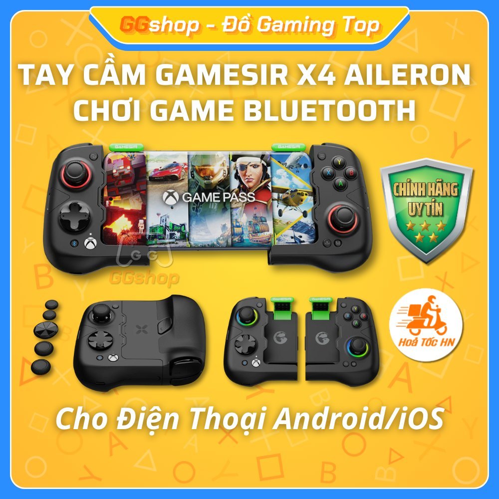 Tay Cầm GameSir X4 Aileron Kết Nối Bluetooth Chơi Game Điện Thoại Android/iOS
