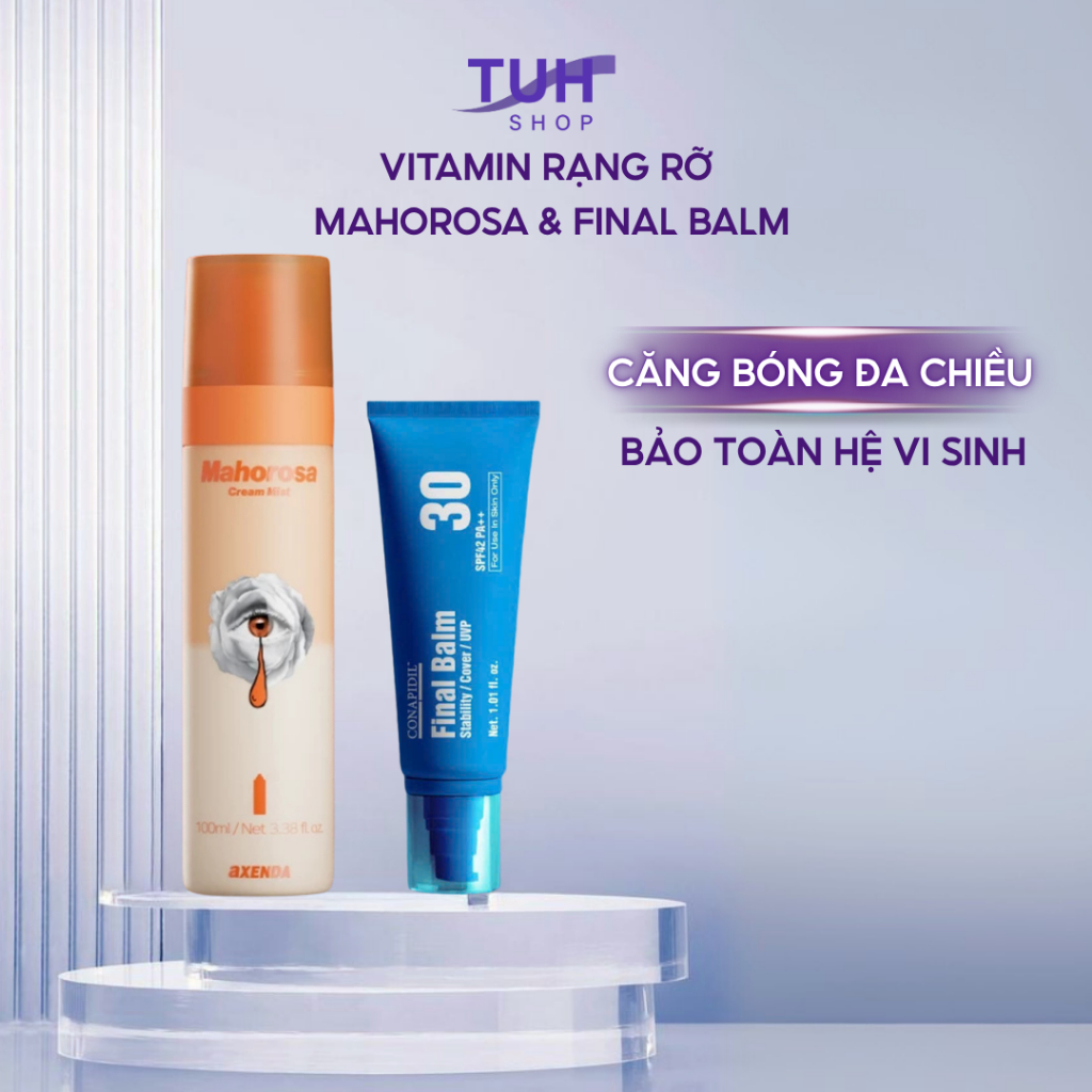 Combo xịt khoáng Mahorosa Cream Mist100ml & Kem Final Balm 30ml Pharmesthetic