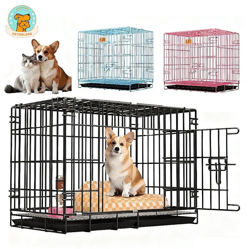 🐱Petorldog🐶 Lồng chó mèo gấp gọn tháo rời Chuồng Chó Di Động Nhà Ở Cho Thú Cưng Siêu Bền Tặng khay