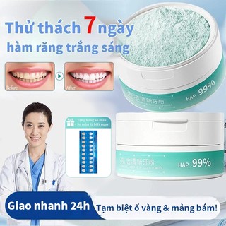 Bột Trắng Răng SOCUS 50g Mua 2 Tiết Kiệm Hơn,Hỗ Trợ Làm Sạch Ố Vàng,Hơi Thở Thơm Mát,Không Chứa Fluor Đánh bay hôi miệng