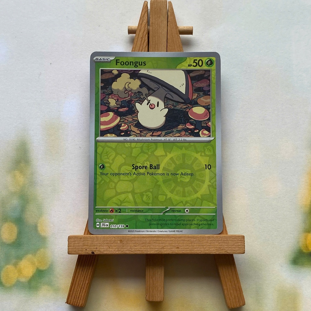 Thẻ hình Pokemon Foongus 010/159 - Lá bài lẻ Journey Together Common Reverse Holo tiếng Anh
