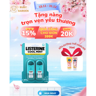   NK Mỹ Thái  Xịt thơm miệng Listerine Cool Mint 7,7ml hơi thở the mát dài lâu - Ruby Garden 