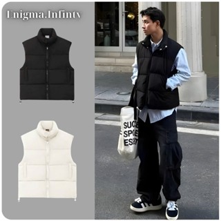  Áo Gile Phao Form Rộng Dây Rút Tăng Chỉnh Áo Phao Gile Cộc Tay Chần Bông Dành Cho Nam Và Nữ 