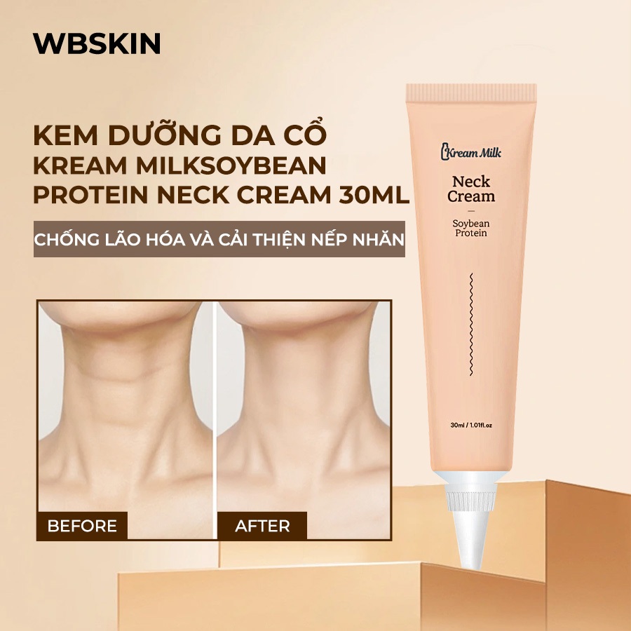 Kem dưỡng da cổ Kream Milk Soybean Protein Neck Cream 30ml