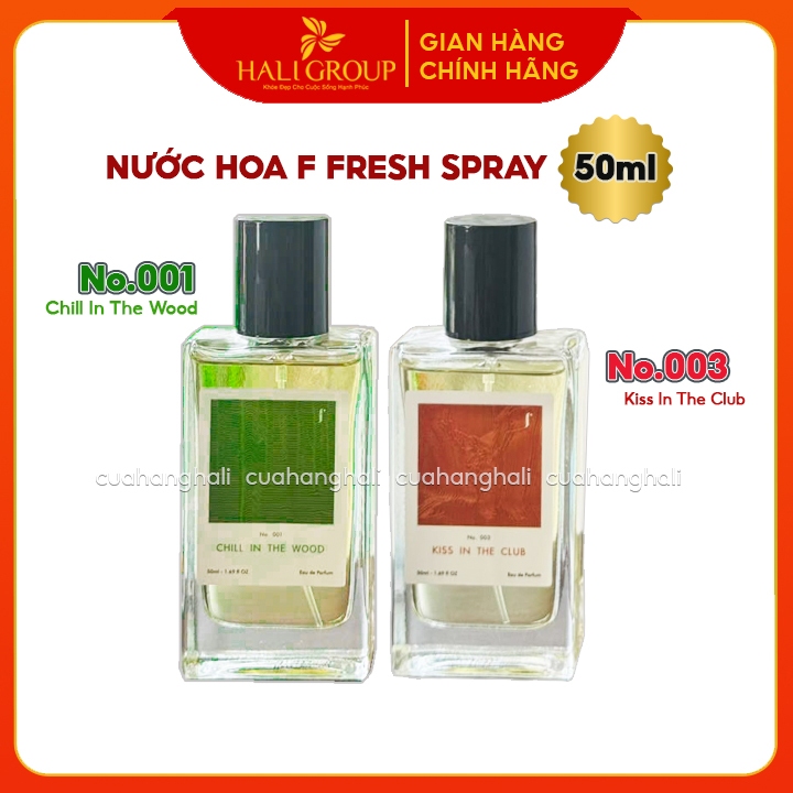 Nước hoa F Fresh Spray Unisex, Nước hoa Gil Lê Chính Hãng, Công Nghệ Mới Lưu Hương Lâu, Chai 50ml