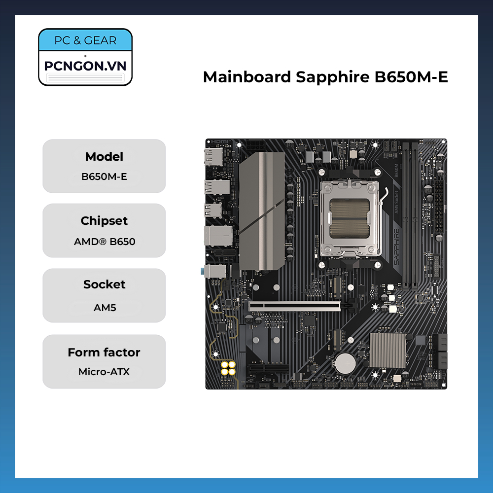 [PCNGON] Mainboard Sapphire Nitro B850M WIFI