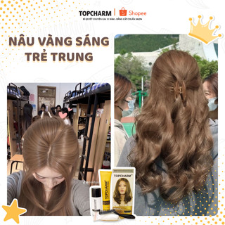  Thuốc nhuộm tóc phủ bạc không cần tẩy tóc 26 màu – nhuộm đơn giản tại nhà  có kèm dụng cụ  TOPCHARM - CHAMIS 