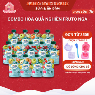  Hoa quả nghiền Fruto Nga 90g trái cây nghiền thùng cho bé ăn dặm từ 4 tháng - Date 1 2026 