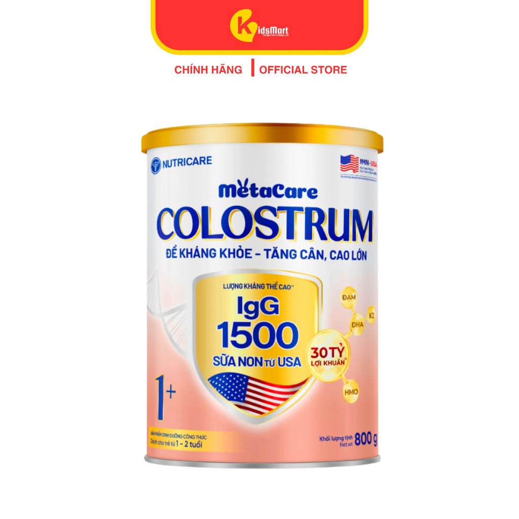 Sữa bột Nutricare Metacare Colostrum 1y+, 800g (1500 IgG)