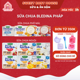 Sữa chua Bledina Pháp lốc 6 hủ 55g - Sữa chua nguội cho bé ăn dặm 6 tháng. Date 6/2026 - Sweet Baby House