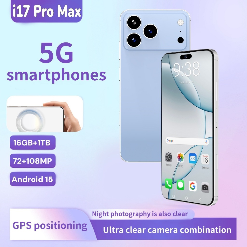 2025 i17 Pro Max 256G điện thoại thông minh 6.8inch HD đt máy tính điện thoại rẻ cho học sinh 3G/4G/