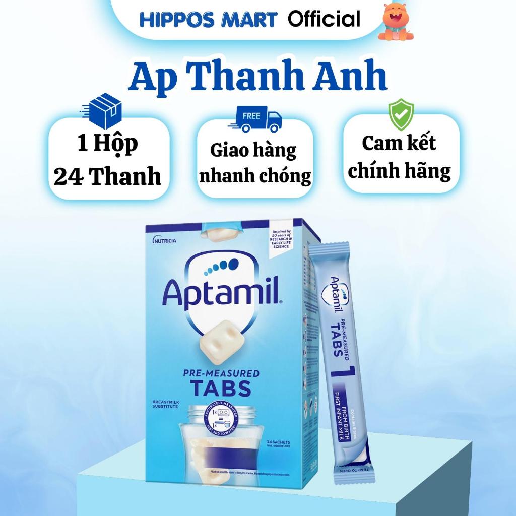 Sữa Aptamil UK Dạng Thanh Cho Bé hộp 23g x 24 thanh - HippoS Mart
