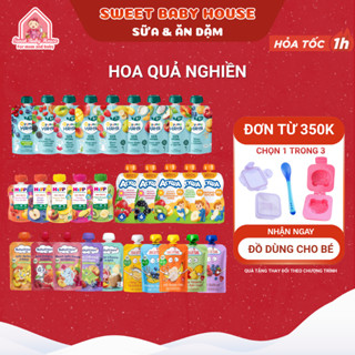 Hoa quả nghiền Fruto Nga 90g, trái cây nghiền cho bé ăn dặm 6 tháng - Sweet Baby House
