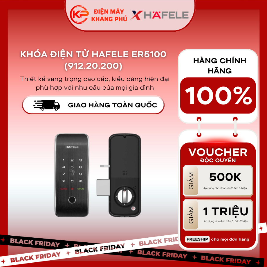 (HỔ TRỢ LẮP ĐẶT TOÀN QUỐC) Khóa điện tử Hafele ER5100 (912.20.200)
