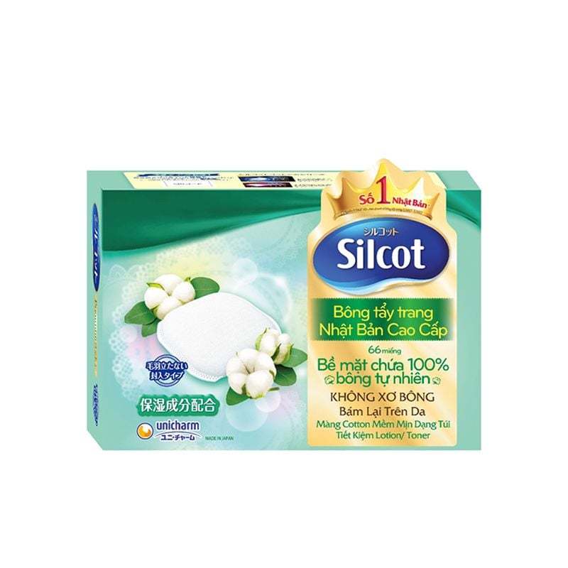 Bông Tẩy Trang Silcot Cao Cấp (Hộp 66 miếng)