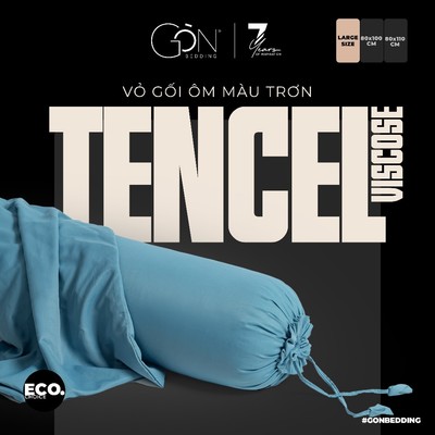[Large Size] Vỏ Gối Ôm Gòn Bedding Lụa Tencel Viscose Màu Trơn 80x100 cm | 80x110 cm
